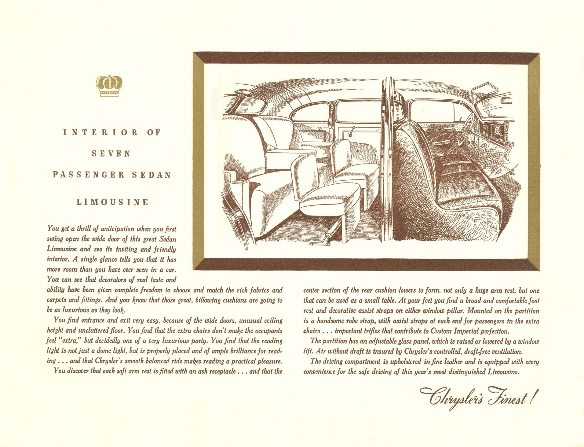 1938 Chrysler Custom Imperial Brochure Page 5